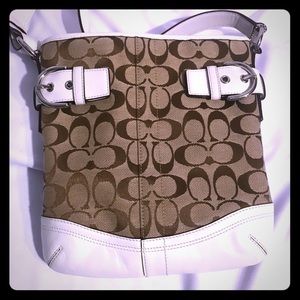 COACH C SIGNATURE LOGO SHOULDER HANDBAG